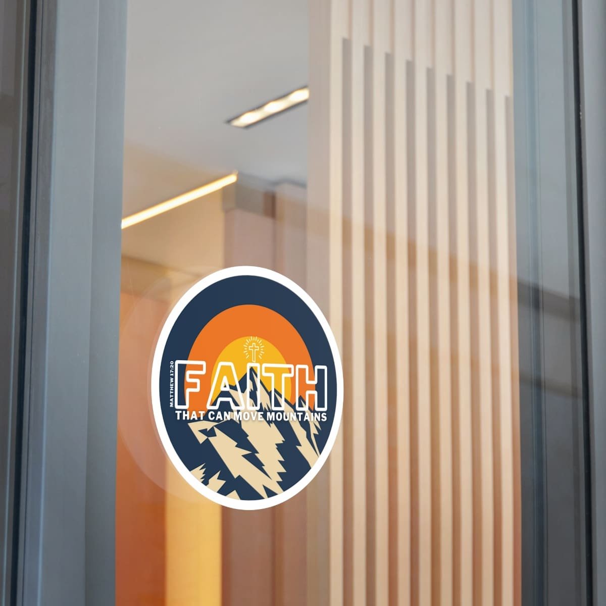 Faith That Can Move Mountains Vinyl Circle Sticker Ver. 2
