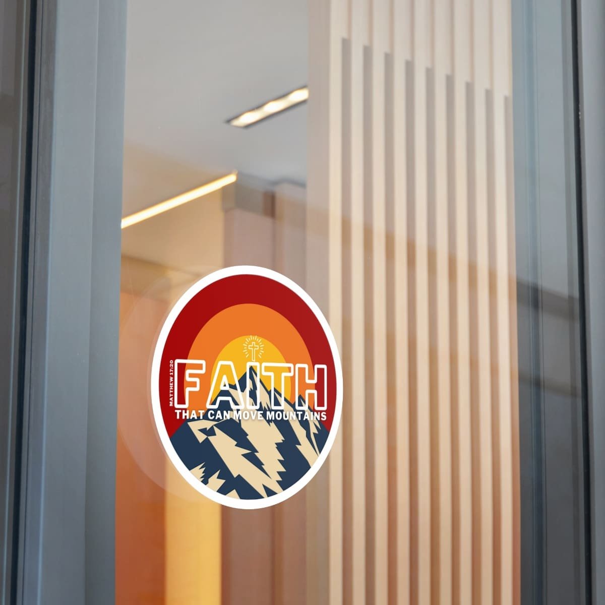 Faith That Can Move Mountains Vinyl Circle Sticker