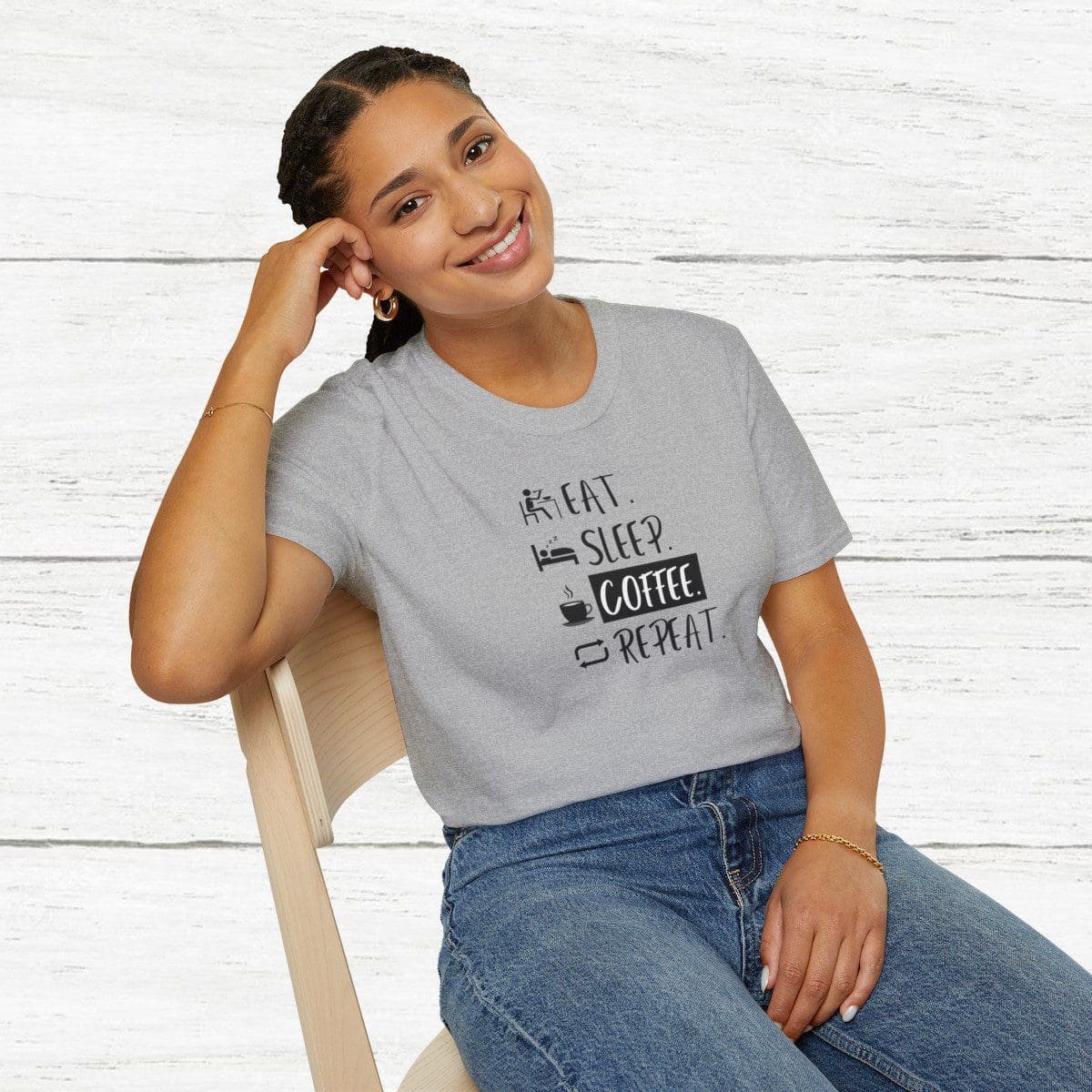 Eat Sleep Coffee Repeat Unisex T-Shirt