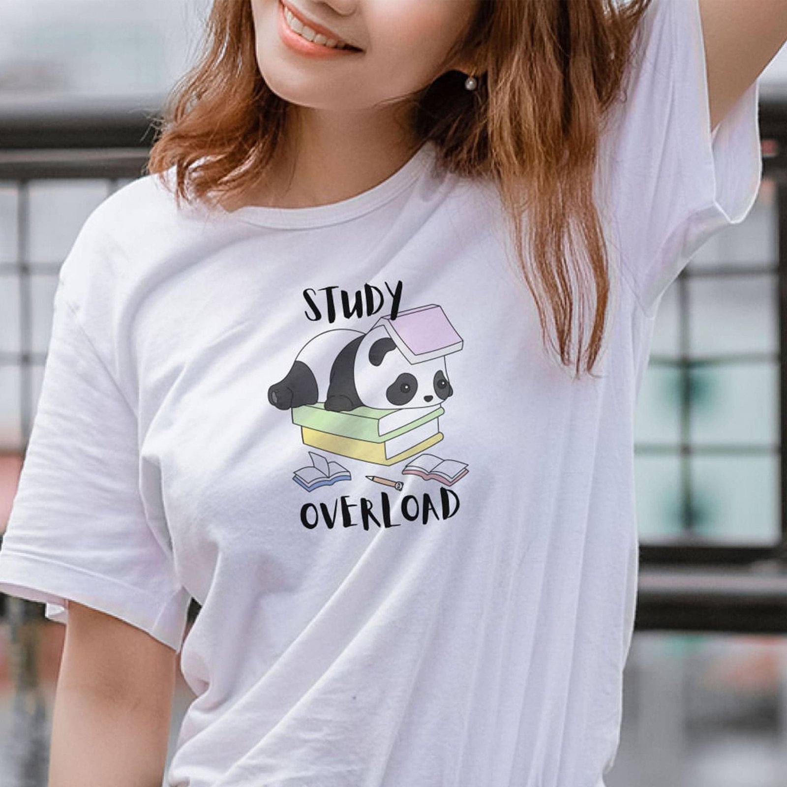 Study Overload Panda Unisex T-Shirt