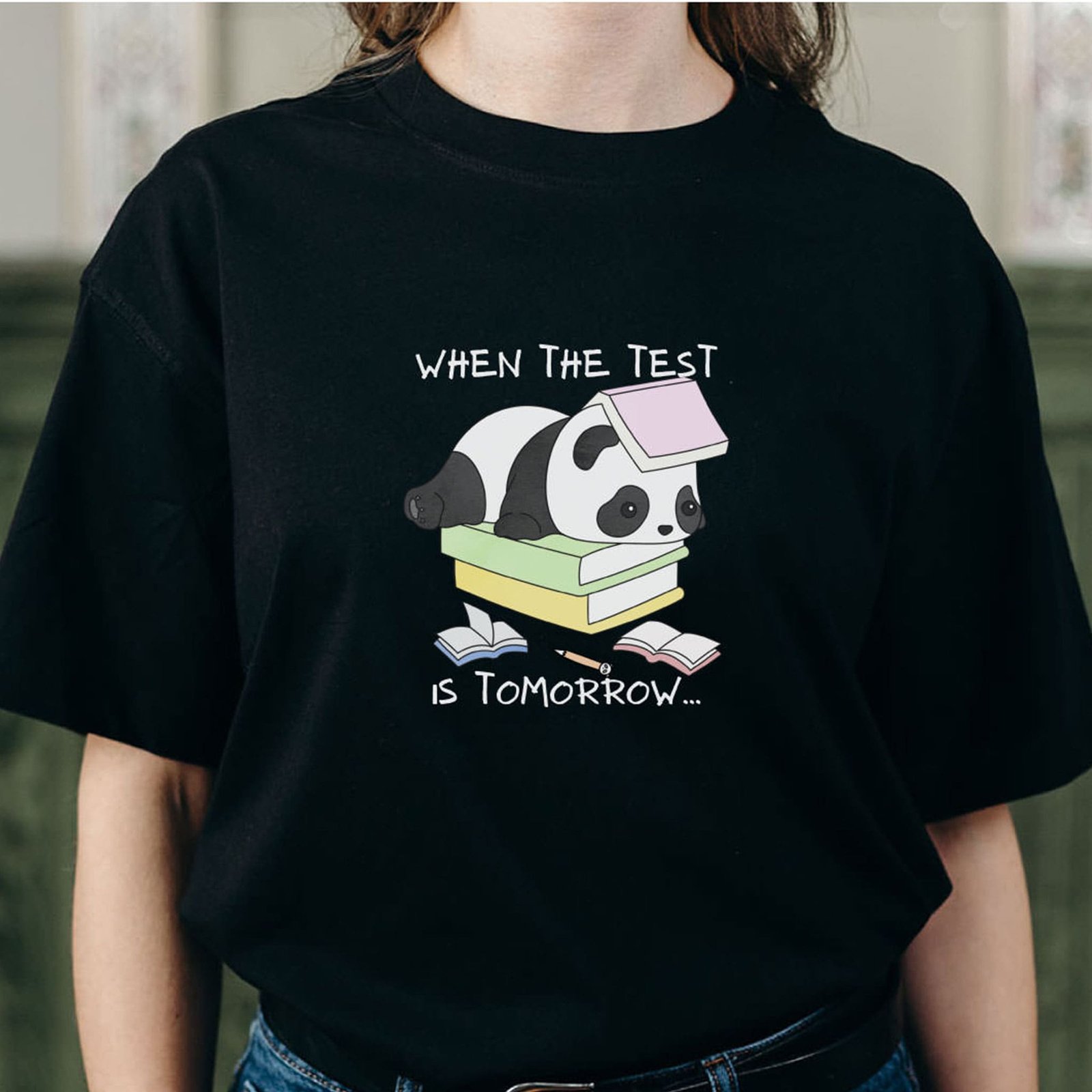 When the Test is Tomorrow Panda Unisex T-Shirt