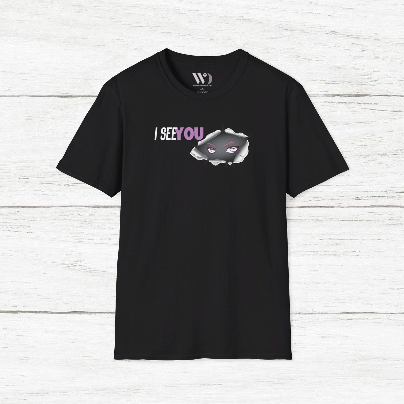 I See You Anime Eyes (Purple-Mesmerizing) Unisex T-Shirt