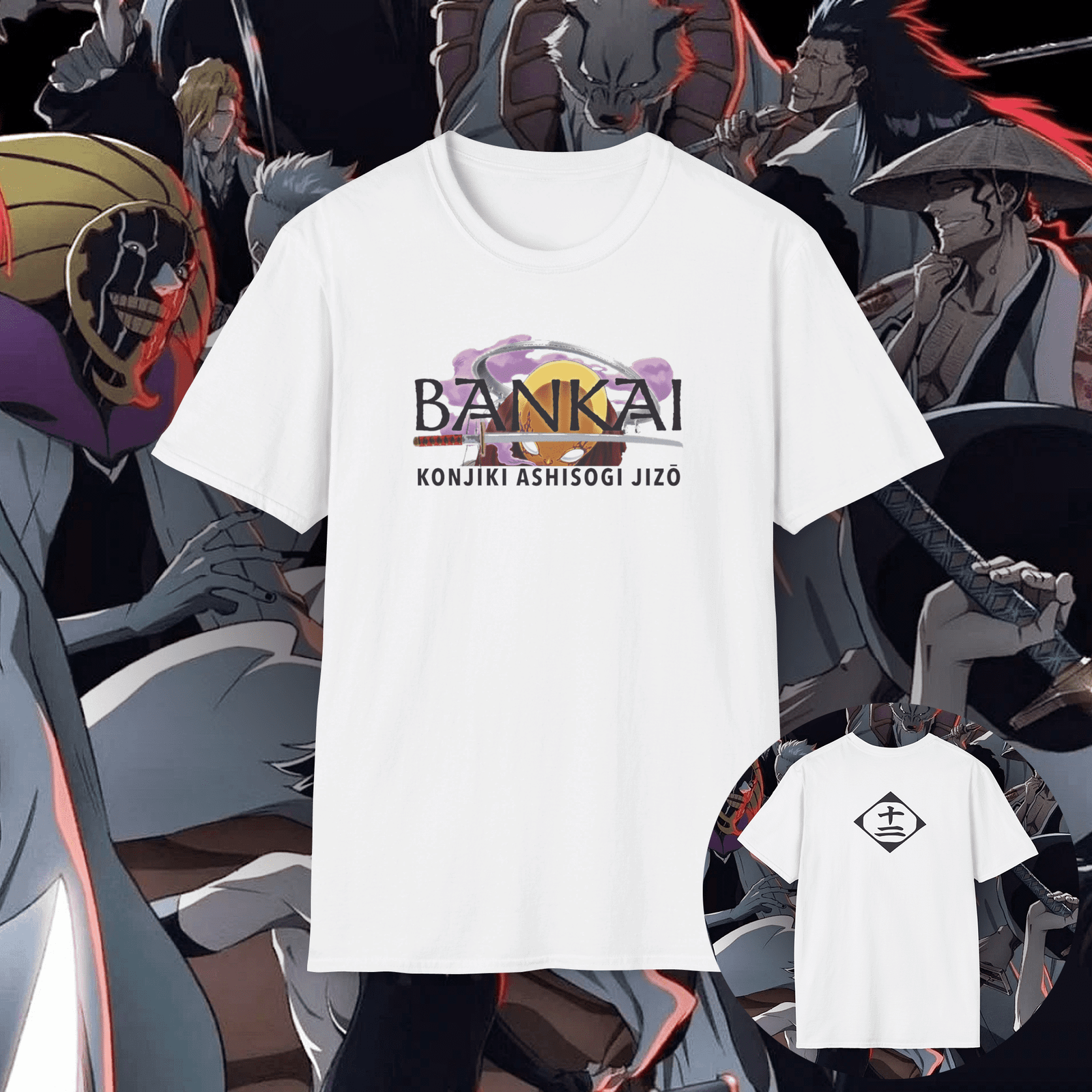 Mayuri Kurotsuchi Bankai Unisex T-Shirt White (Konjiki Ashisogi Jizō)