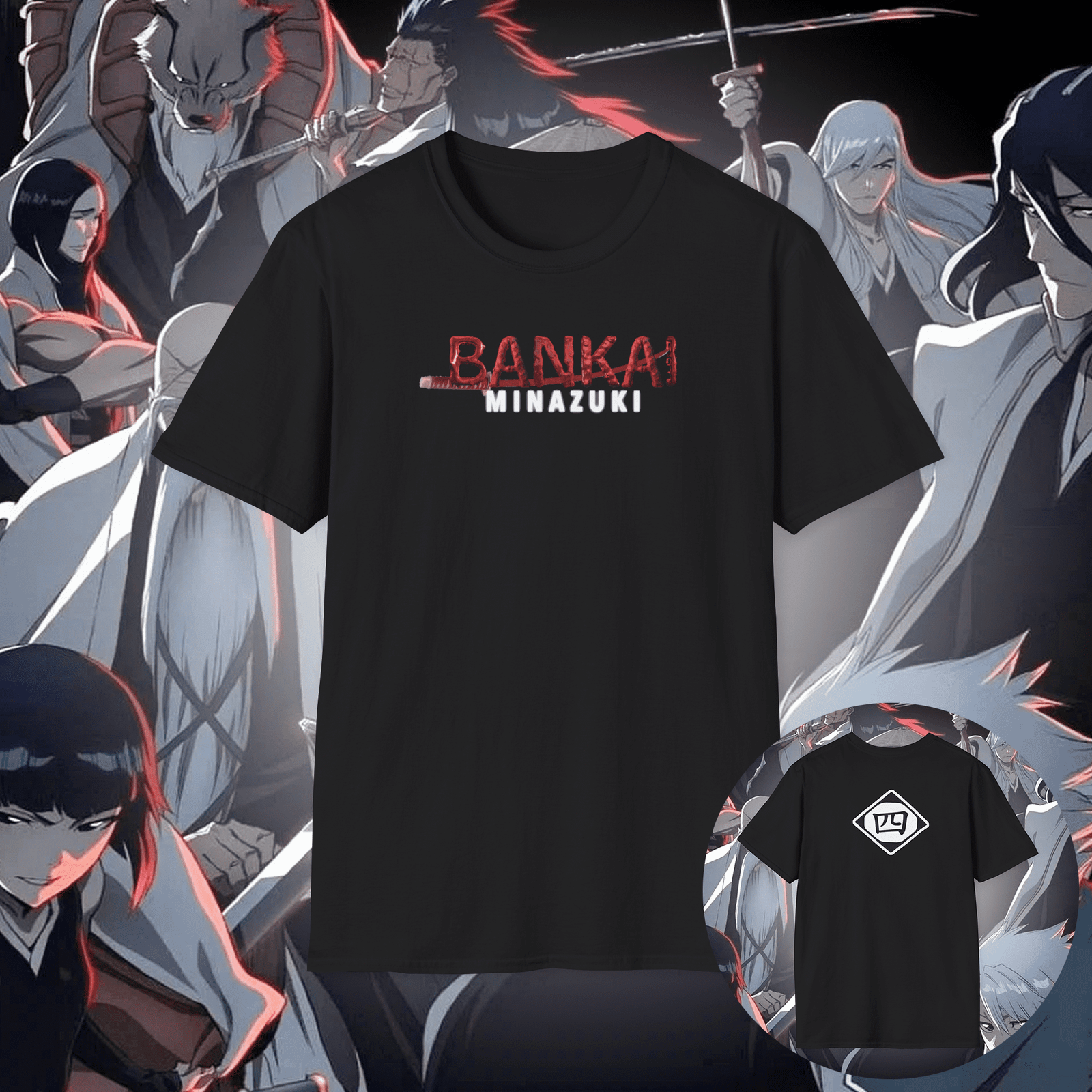Retsu Unohara - Kenpachi Bankai Unisex T-Shirt Black (Minazuki)