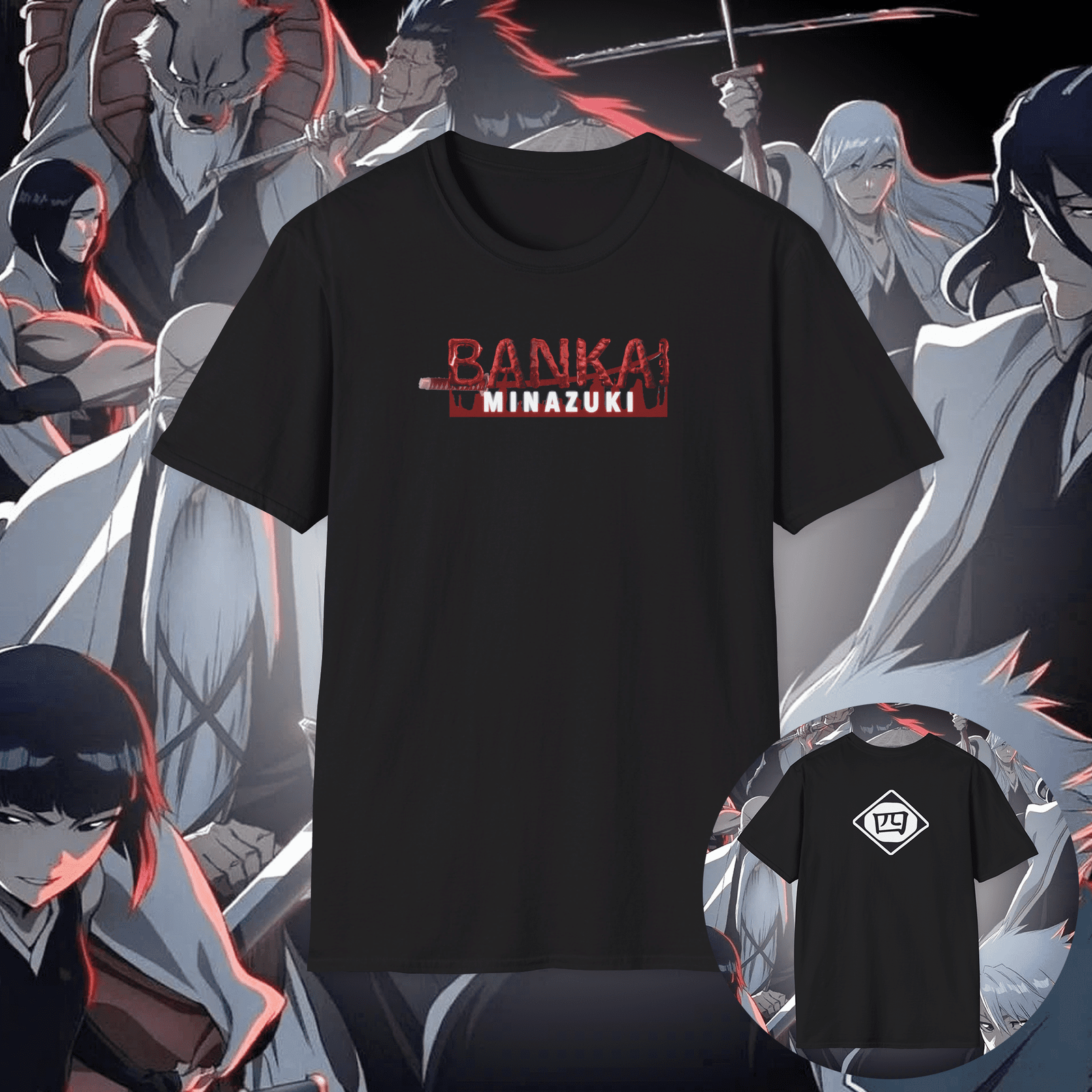 Retsu Unohara - Kenpachi Bankai Unisex T-Shirt Black (Minazuki Ver. 2)