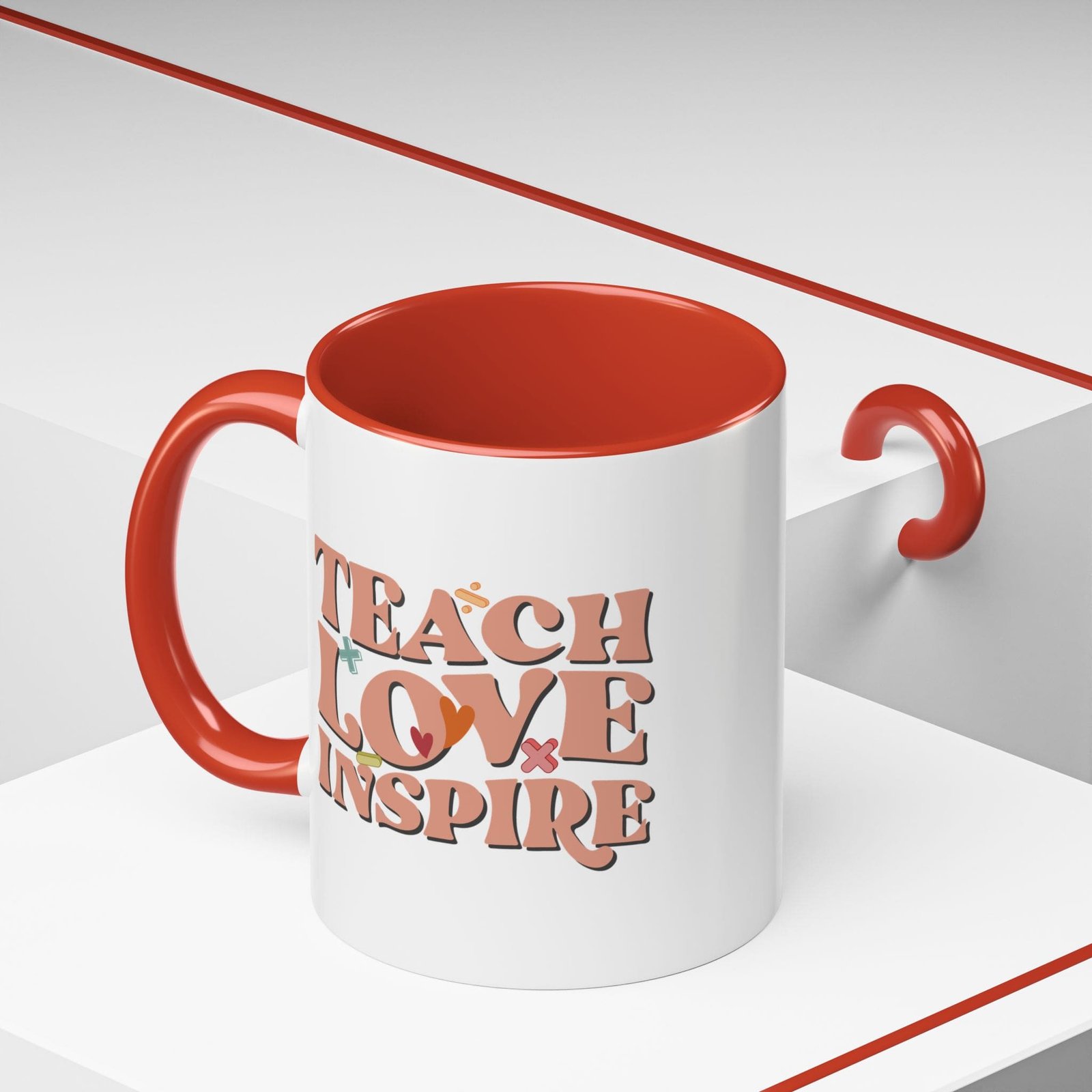 Teach Love Inspire Accent Coffee Mug (11, 15oz)