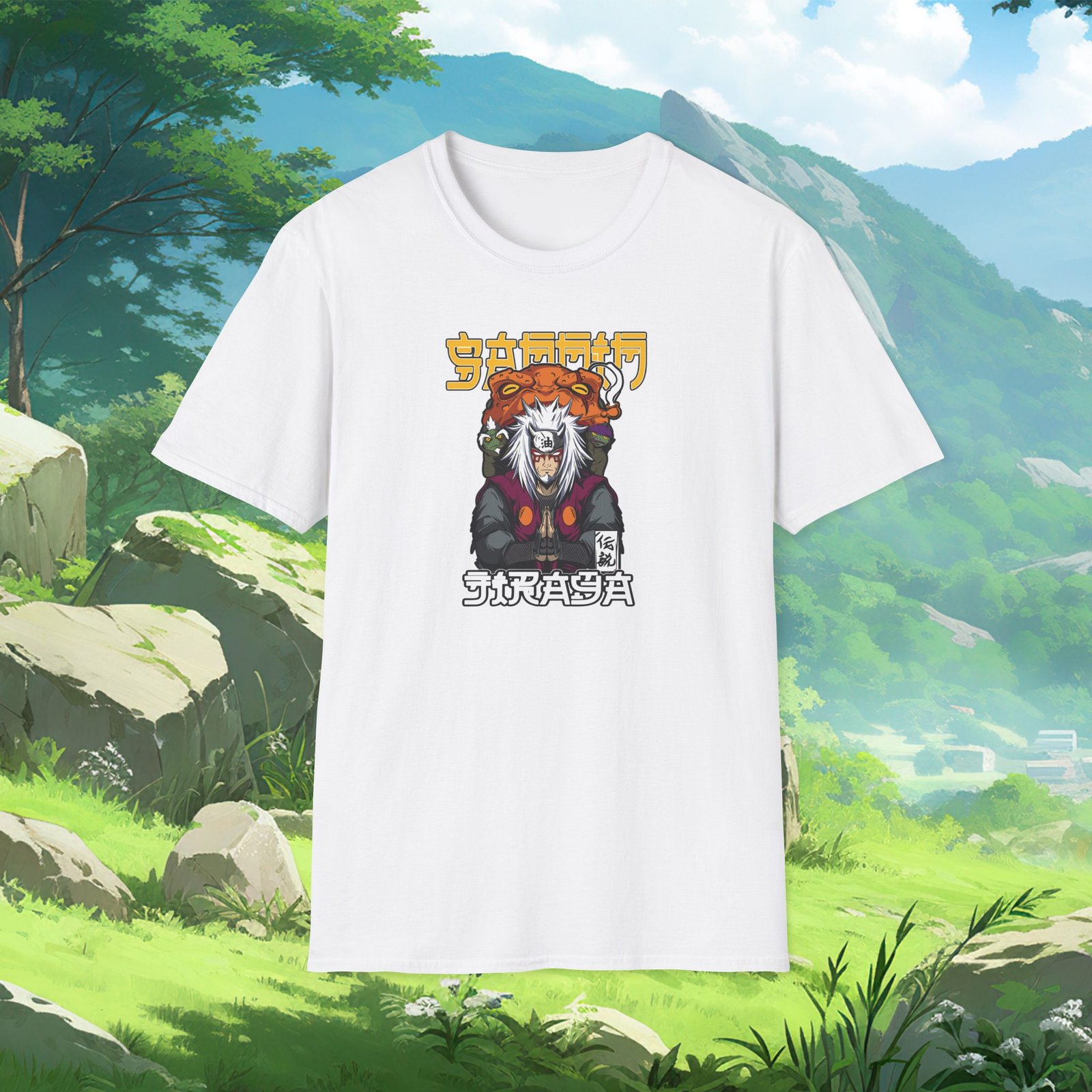 Jaraiya Unisex White T-Shirt