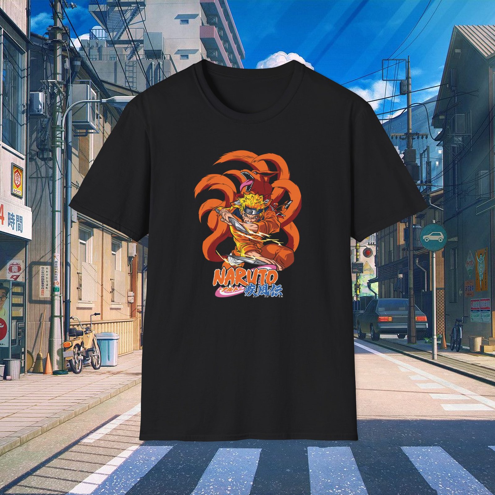 Naruto Uzumaki - Nine Tails Unisex Black T-Shirt