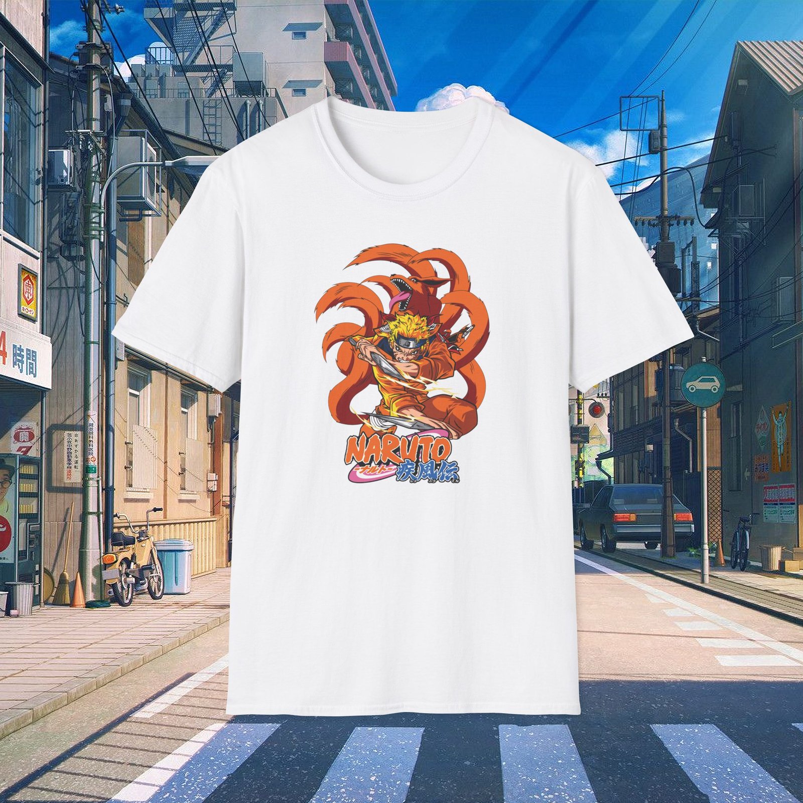 Naruto Uzumaki - Nine Tails Unisex White T-Shirt