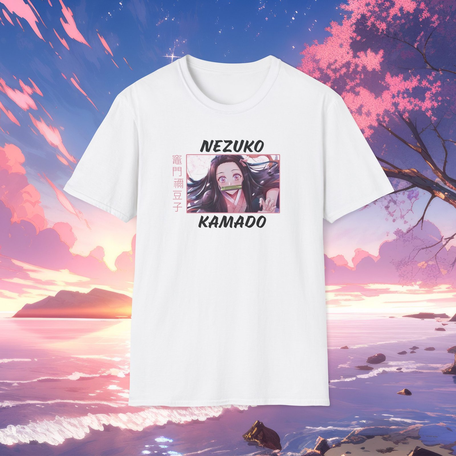 Nezuko Kamado Unisex White T-Shirt