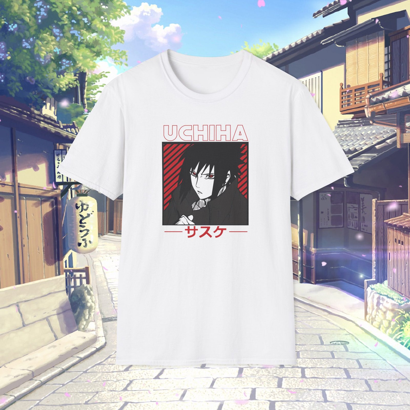 Sasuke Uchiha Unisex White T-Shirt