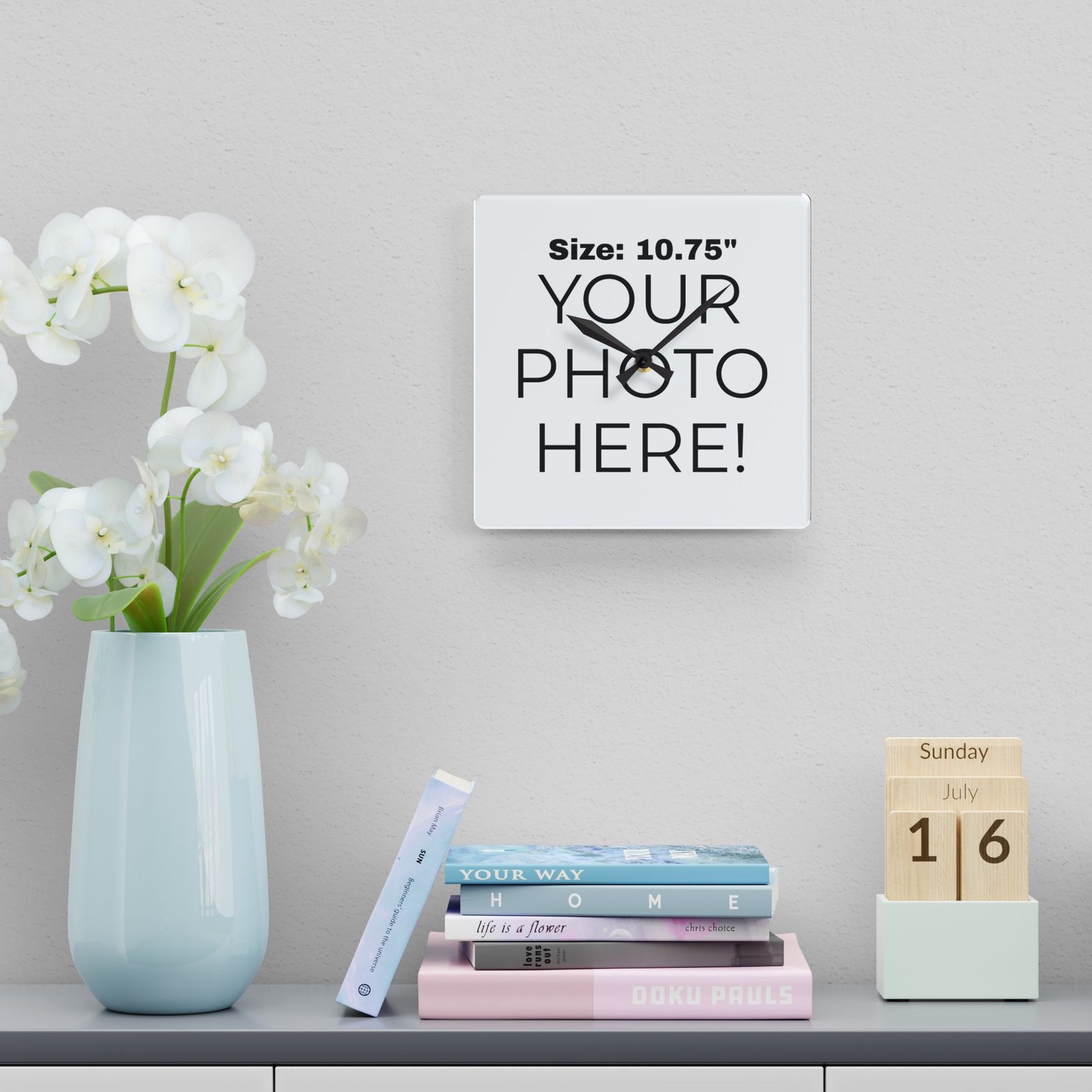 Personalized Acrylic Wall Clock (upload your own photo)