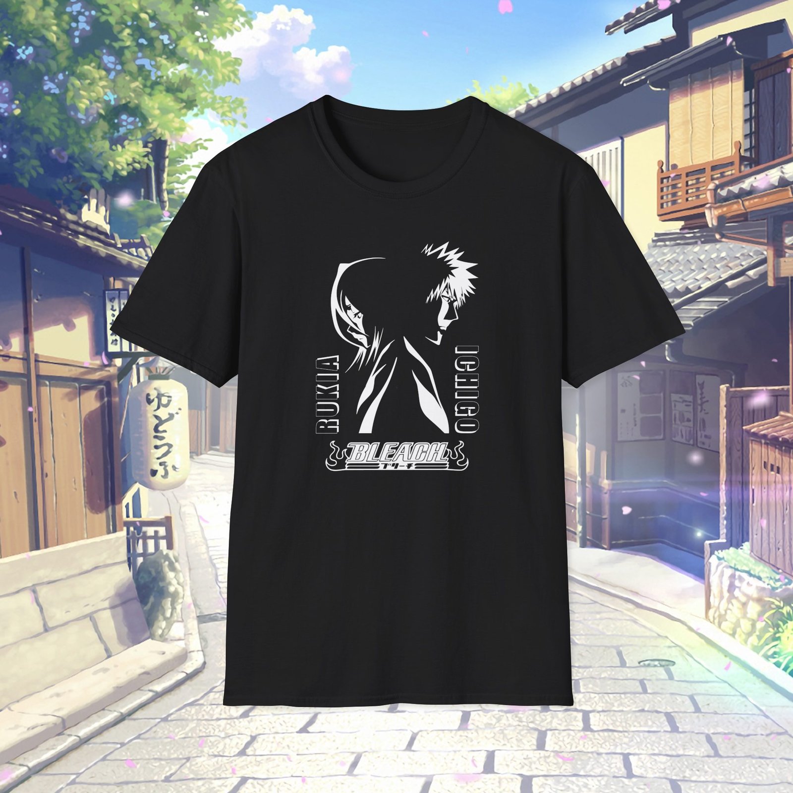 Ichigo Kurosaki and Rukia Kuchiki Unisex T-Shirt Black