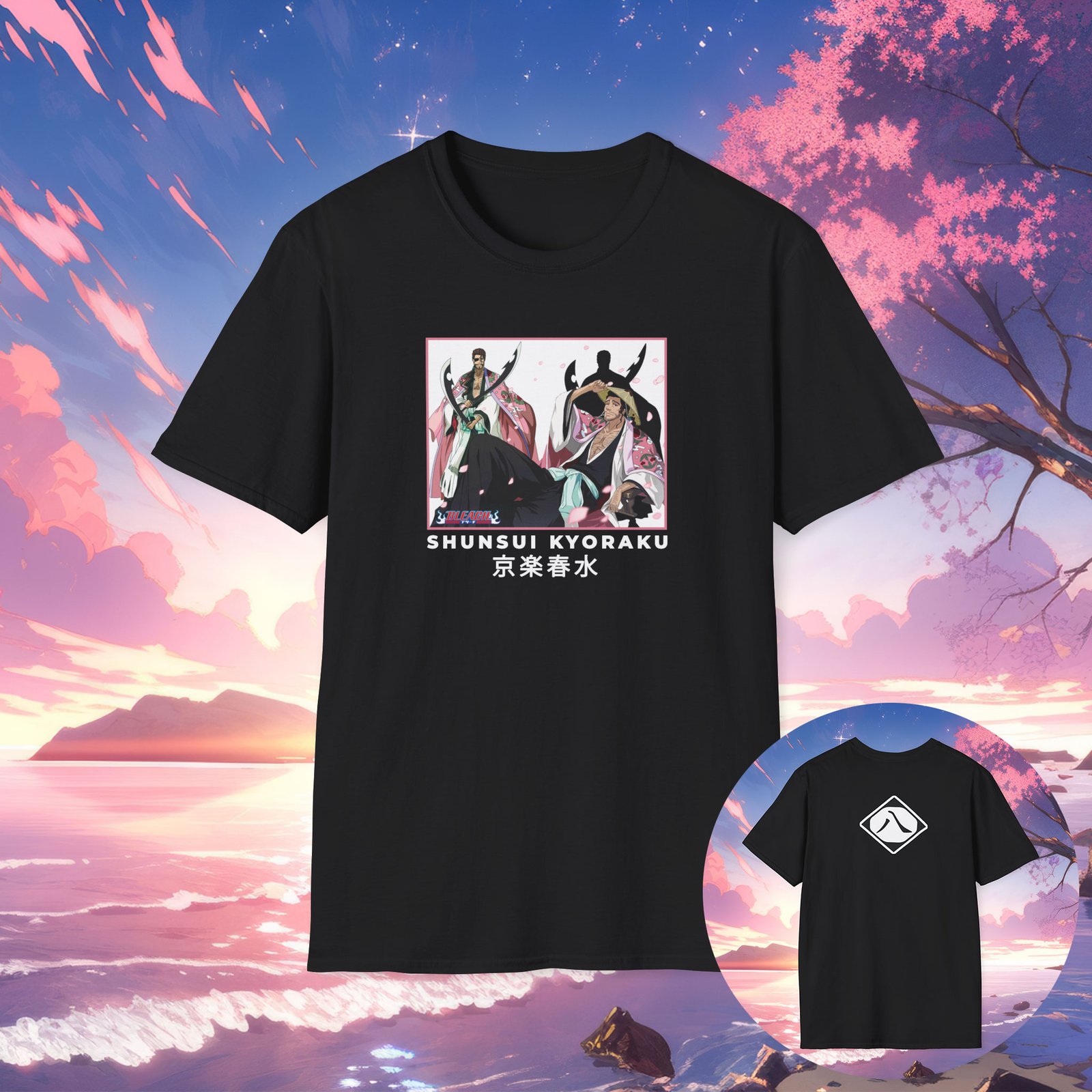 Shunsui Kyoraku Unisex T-Shirt Black