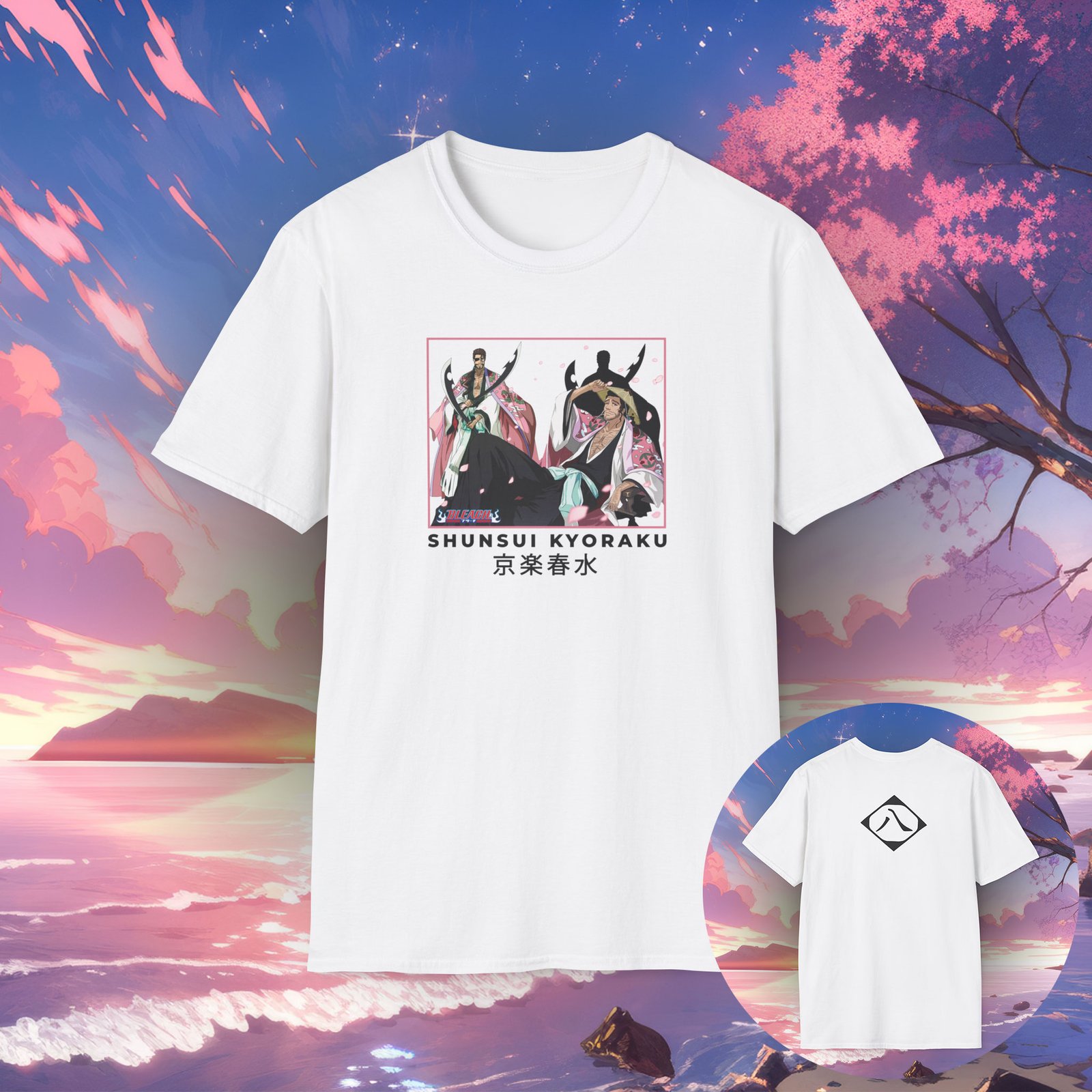 Shunsui Kyoraku Unisex T-Shirt White