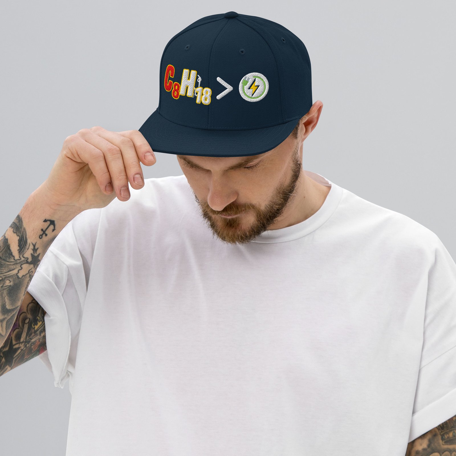 Gas Greater Than Electric Snapback Hat